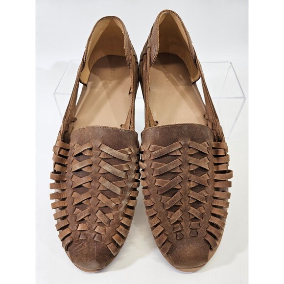 Men\'s 13 Nisolo Huarache Sandals Slip-On Comfort Woven Leather‎ Slides Brown EUC main image 7